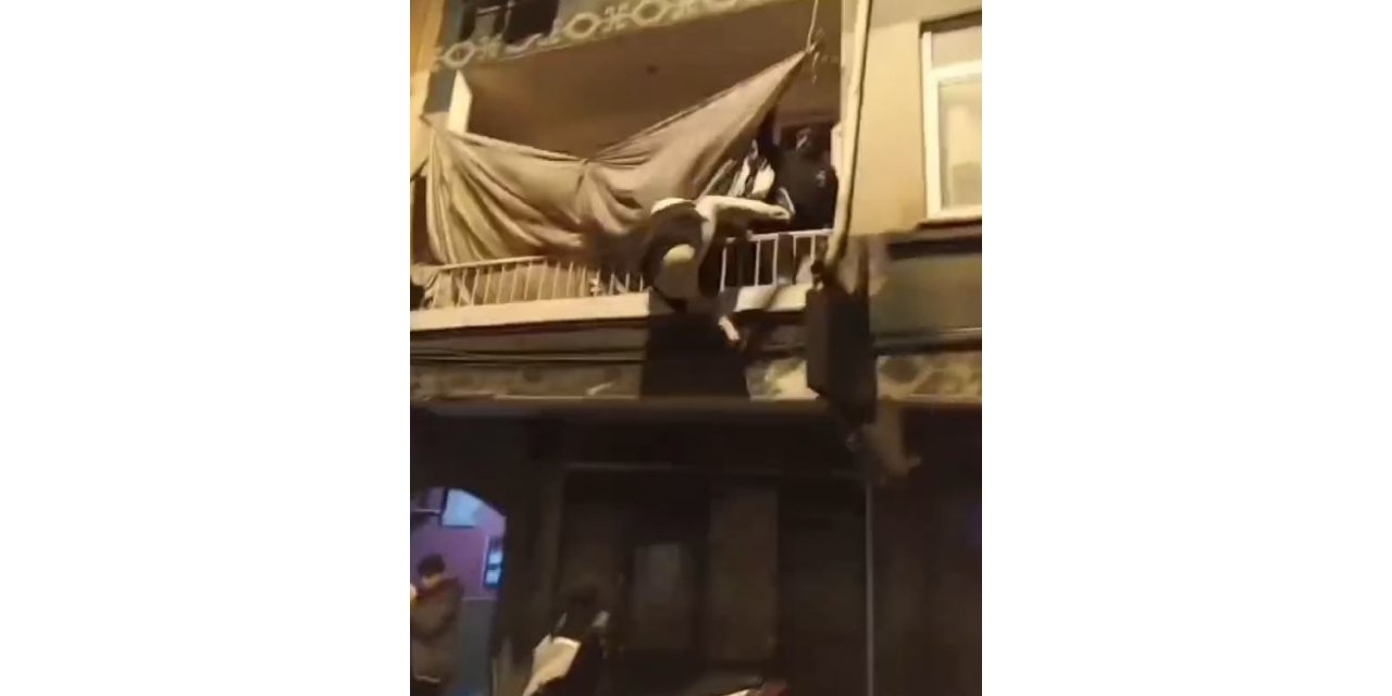 ESENLER’DEKİ YANGINDA BALKONDAN BÖYLE ATLADILAR