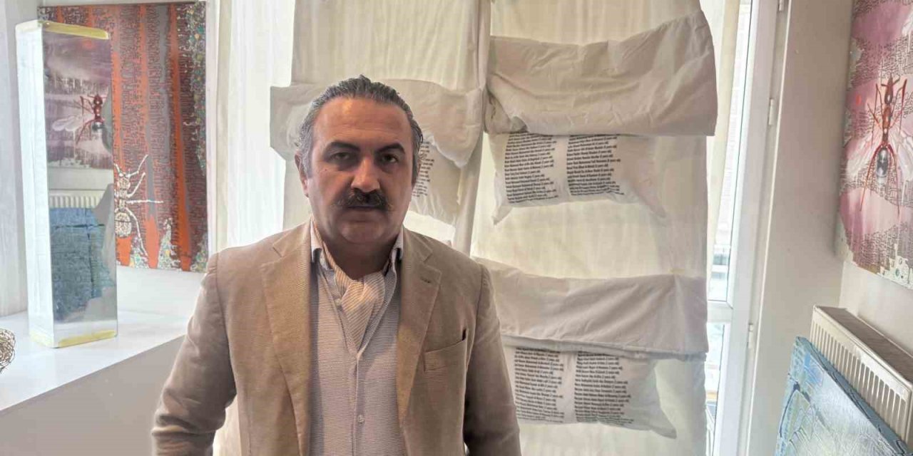 GAZZE’DE YAŞANAN ÇOCUK ÖLÜMLERİNE DİKKAT ÇEKMEK İSTEYEN RESSAM’DAN ANLAMLI SERGİ