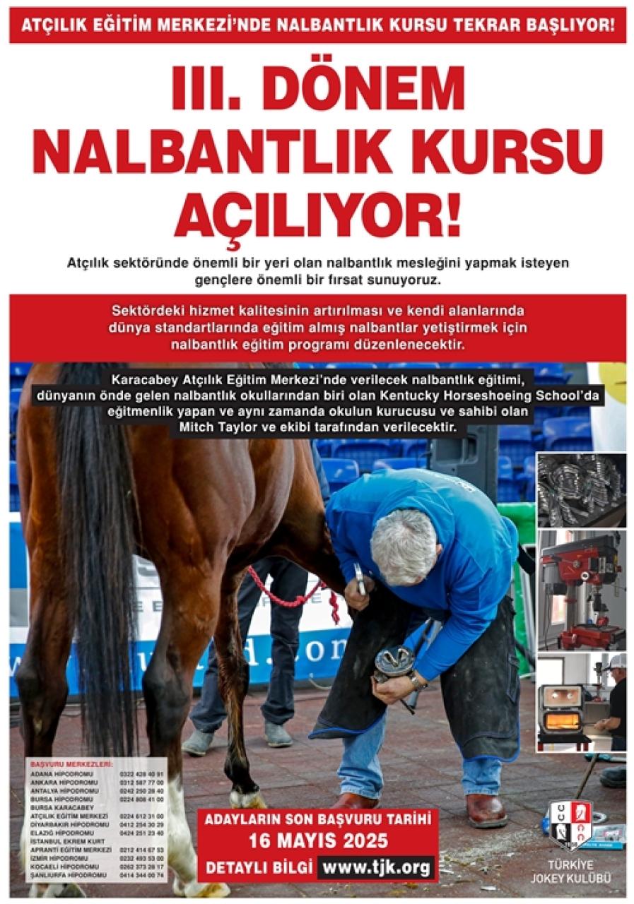 III. Dönem Nalbantlık Kursu açılıyor