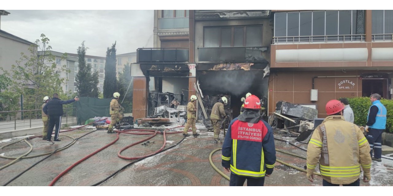 PENDİK’TE İŞYERİNDE YANGIN