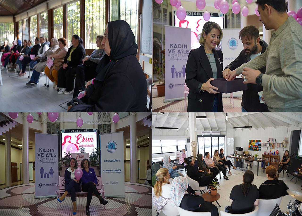 Tuzla Belediyesi’nden meme kanseri farkındalığına ‘pembe dokunuş’