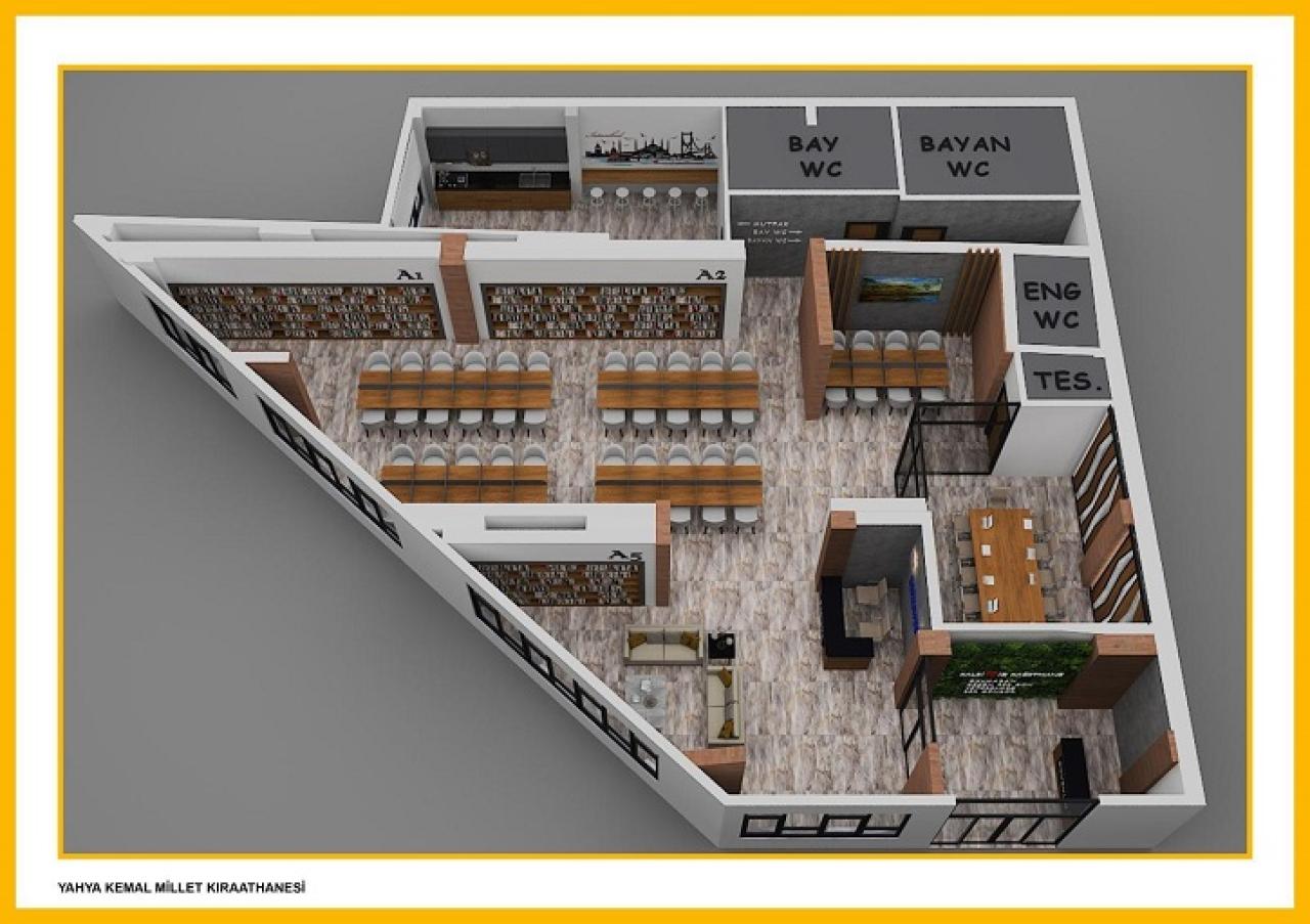 KÂĞITHANE’NİN 7’NCİ MİLLET KIRAATHANESİ YAHYA KEMAL’DE YÜKSELİYOR