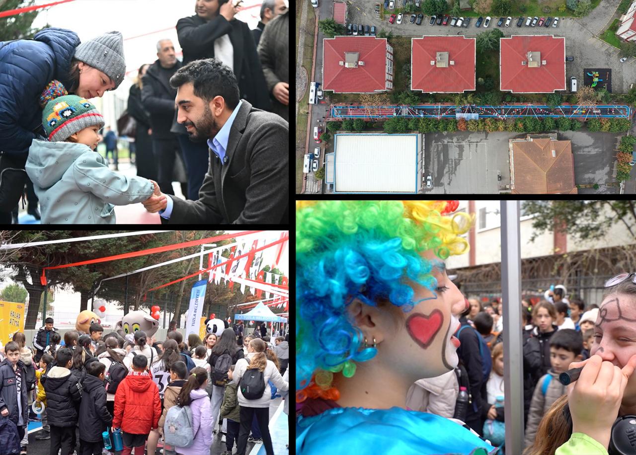 Yeni açılan Oyun Parkı Sokağı yarıyıl şenliğinde çocukları buluşturdu