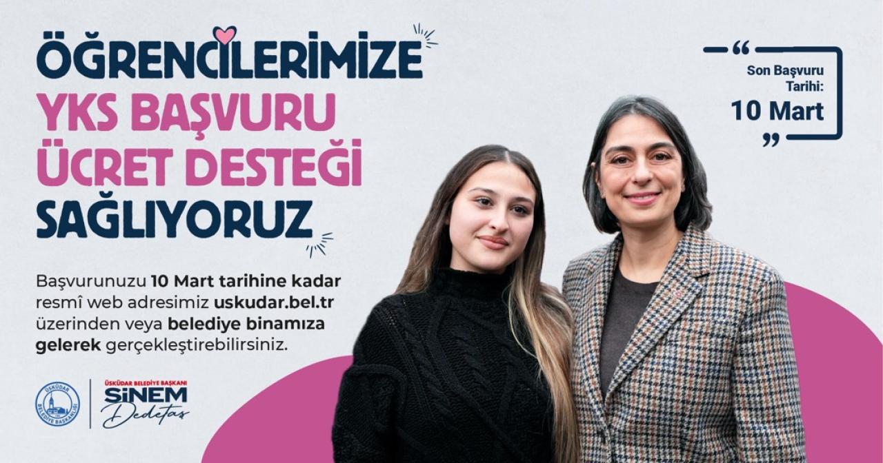 ÜSKÜDAR BELEDİYESİ’NDEN YKS’YE GİRECEK ÖĞRENCİLERE DESTEK