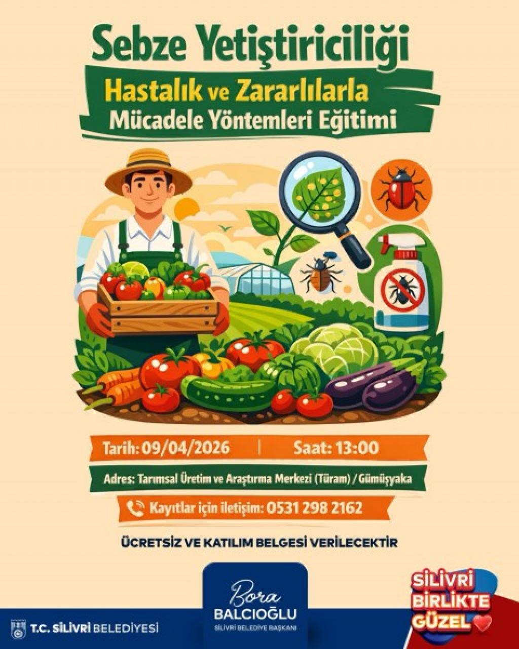 Silivri Belediyesi’nden Sebze Yetiştiriciliği, Hastalık ve Zararlılarla Mücadele Yöntemleri Eğitimi