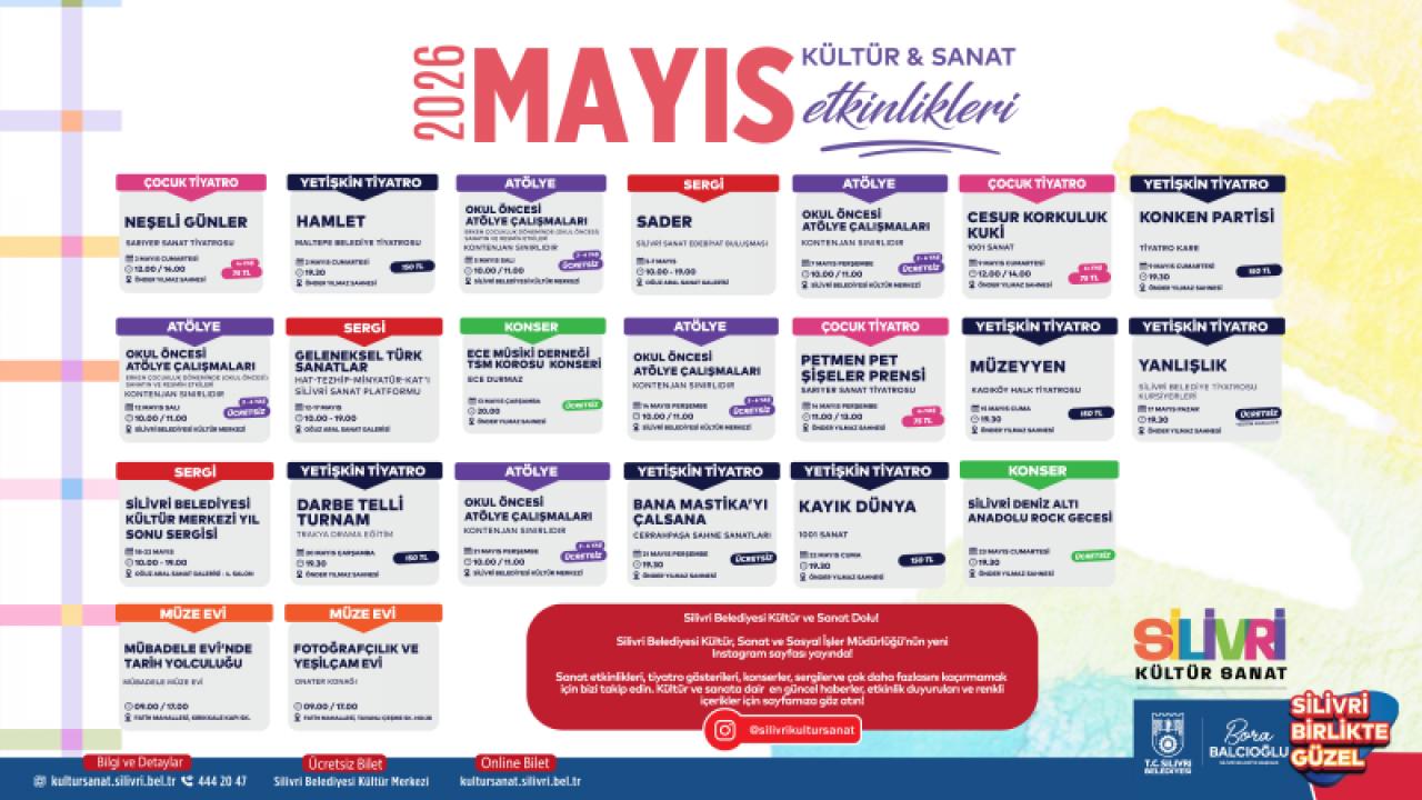 Silivri Belediyesi Mayıs ayı etkinlik takvimi açıklandı!