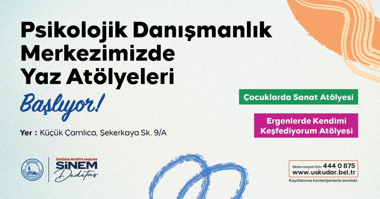 ÜSKÜDAR BELEDİYESİ’NDEN ÇOCUK VE GENÇLERE YAZ ATÖLYELERİ