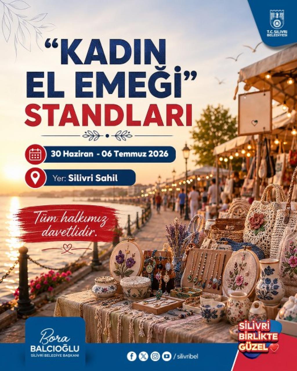 Kadın El Emeği Standları Silivri Sahili’nde Ziyaretçilerini Ağırlamaya Başladı