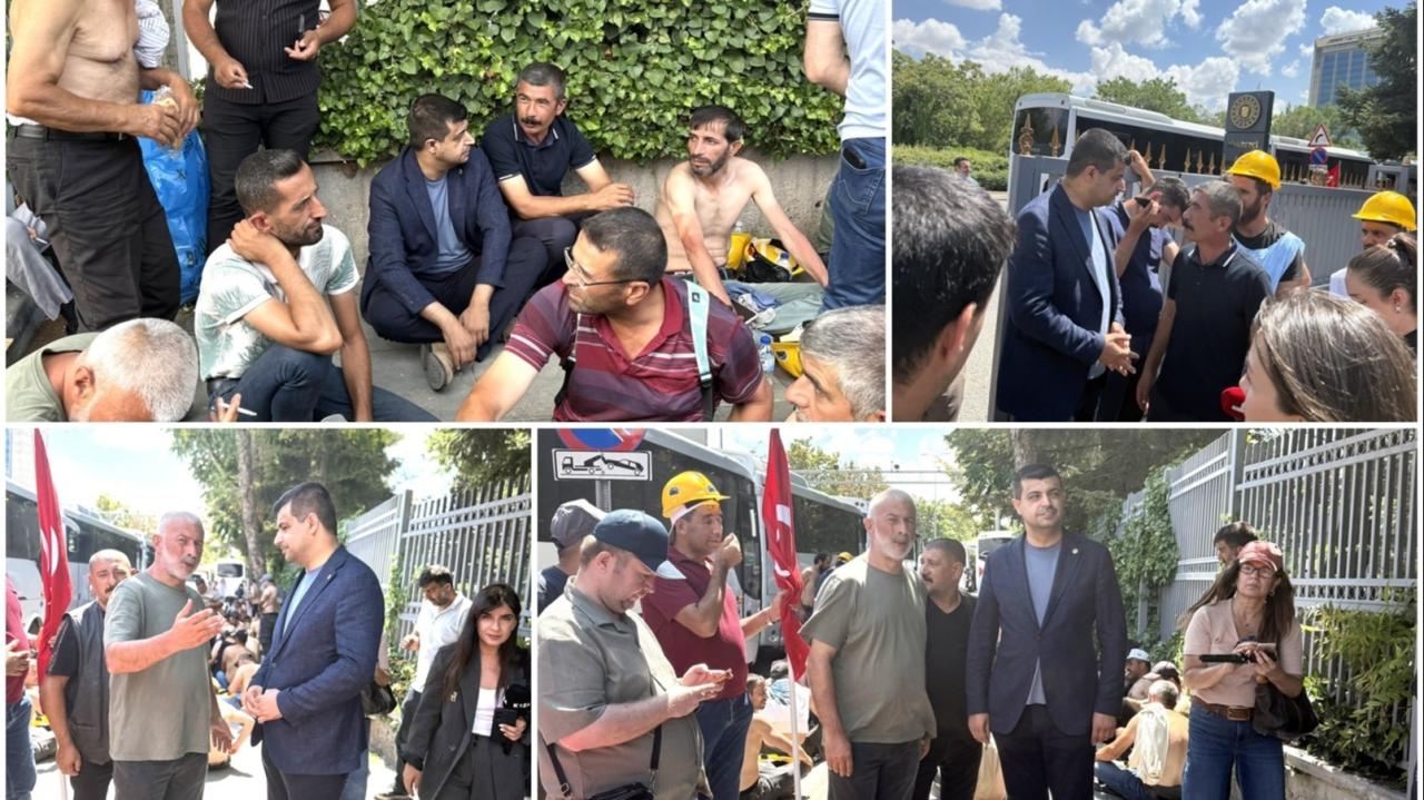 Deniz Demir; Enerji ve Tabii Kaynaklar Bakanlığı Önünde Eylem Yapan Madencilere Destek Ziyaretinde Bulundu, Bakan Yardımcısı Tancan ile Görüştü