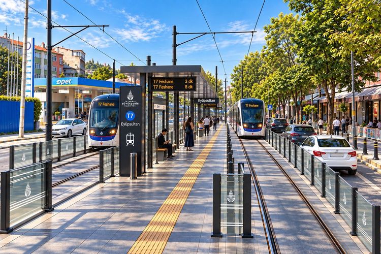 Eyüpsultan-Bayrampaşa Tramvay Hattında Çalışmalar Sürüyor
