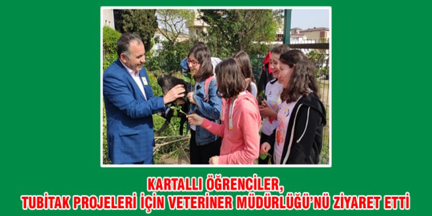 KARTALLI ÖĞRENCİLER, TUBİTAK PROJELERİ İÇİN VETERİNER MÜDÜRLÜĞÜ’NÜ ZİYARET ETTİ