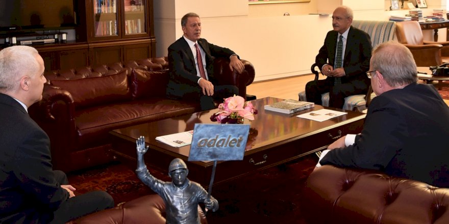 CHP GENEL BAŞKANI KEMAL KILIÇDAROĞLU, MİLLİ SAVUNMA BAKANI HULUSİ AKAR VE BERABERİNDEKİ HEYET İLE BİR ARAYA GELDİ