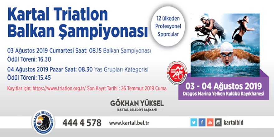 TRİATLON BALKAN ŞAMPİYONASI HEYECANI KARTAL’DA YAŞANACAK