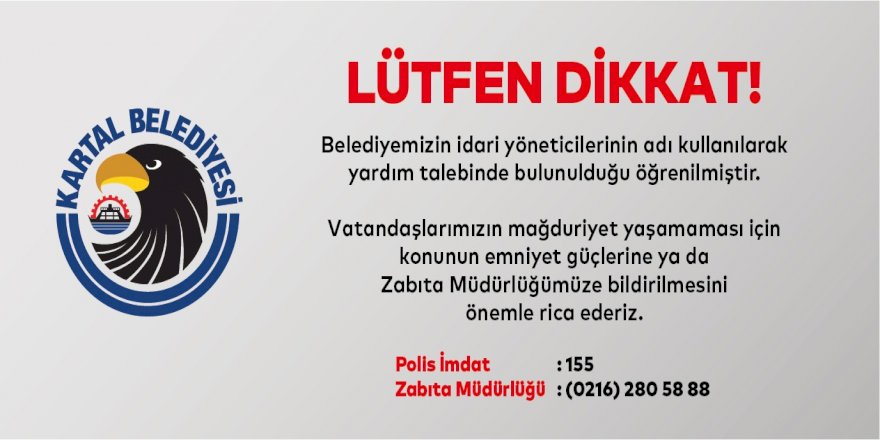 Kamuoyuna Önemle Duyurulur