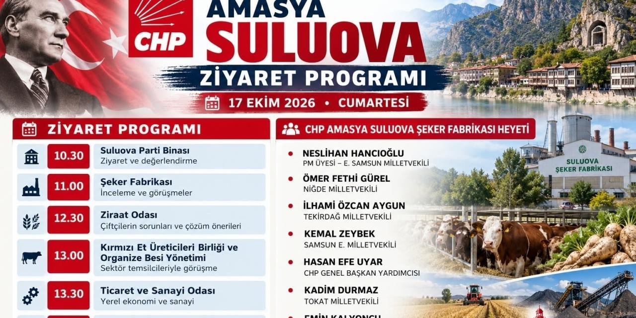 CHP Heyeti, Kapanma Tehlikesi Yaşayan Amasya Suluova Şeker Fabrikası İçin Genel Başkanımız Kemal Kılıçdaroğlu’nun Talimatıyla Sahaya İniyor