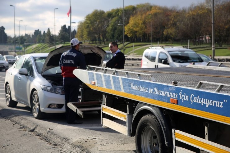 Yolda kalanlara zabıta desteği