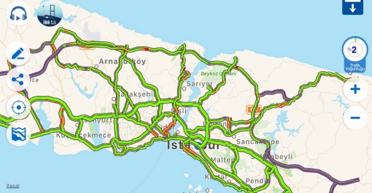 İstanbul trafiğinde sıra dışı Pazartesi