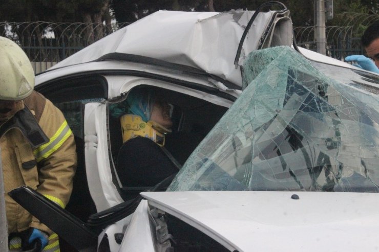 Kazada anne oğul ölümden döndü