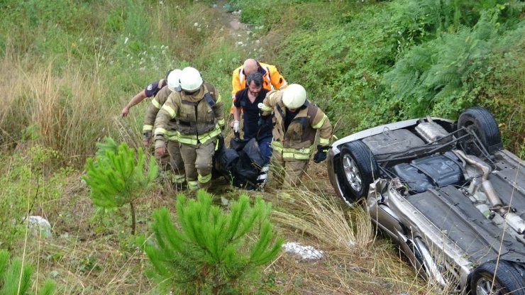 Çekmeköy’de takla atan aracın sürücüsü hayatını kaybetti