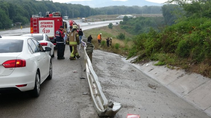 Çekmeköy’de takla atan aracın sürücüsü hayatını kaybetti