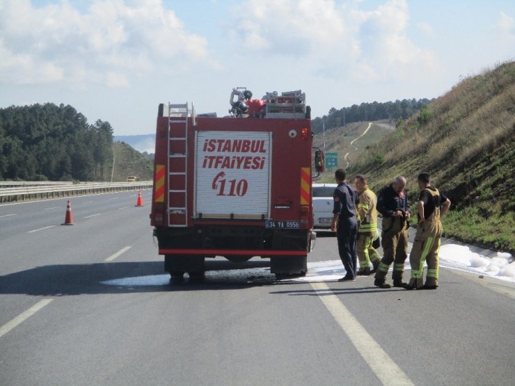 LÜKS ARAÇLA BİRLİKTE 60 BİN LİRA DA KÜL OLDU