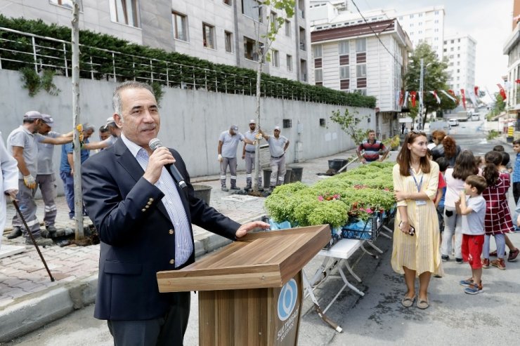 SULTANGAZİ’DE SOKAKLAR AĞAÇ FİDELERİYLE BULUŞUYOR