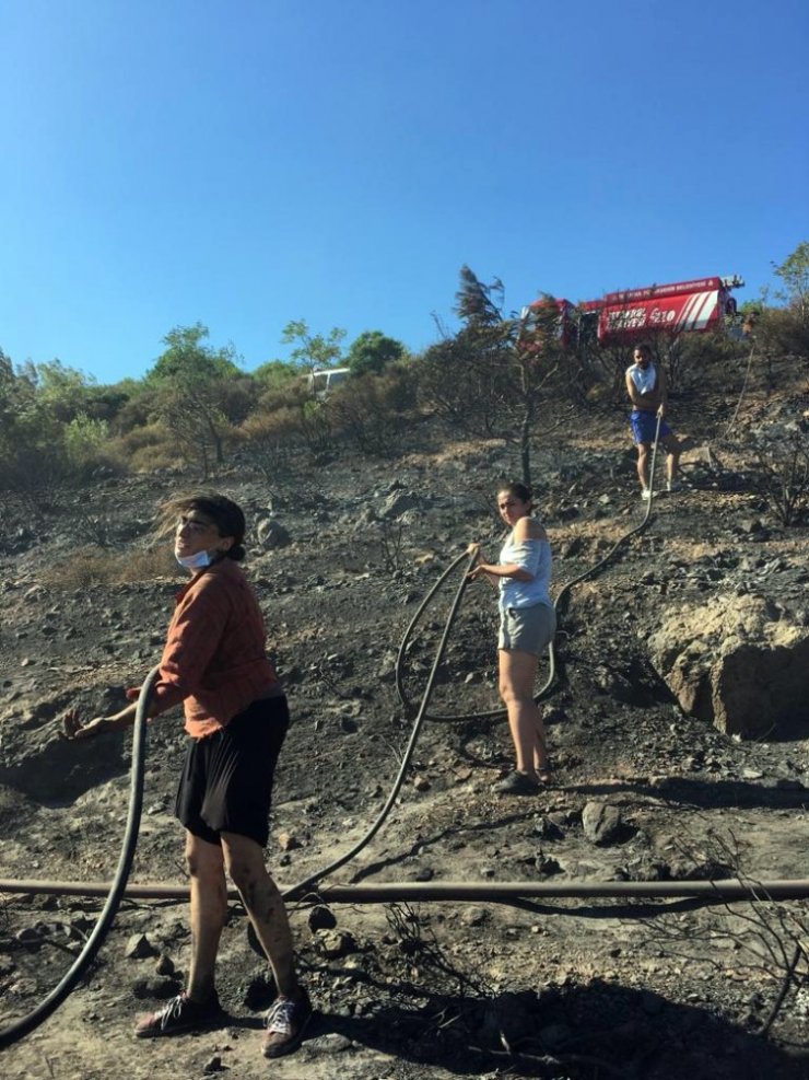 BURGAZADA’DA ORMAN YANGINI KONTROL ALTINA ALINDI