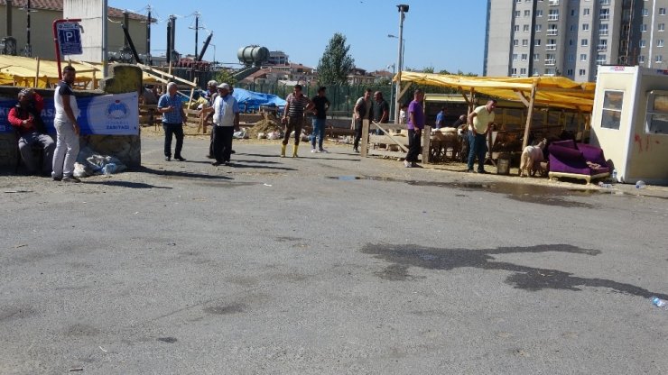 KURBAN PAZARINDA SOPALI KAVGA: 2 YARALI