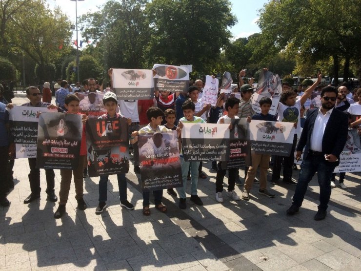 Yemenliler BAE’nin saldırılarını protesto etti