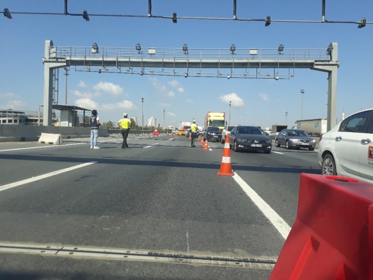 Mahmutbey gişelerde drone’lu trafik denetimi