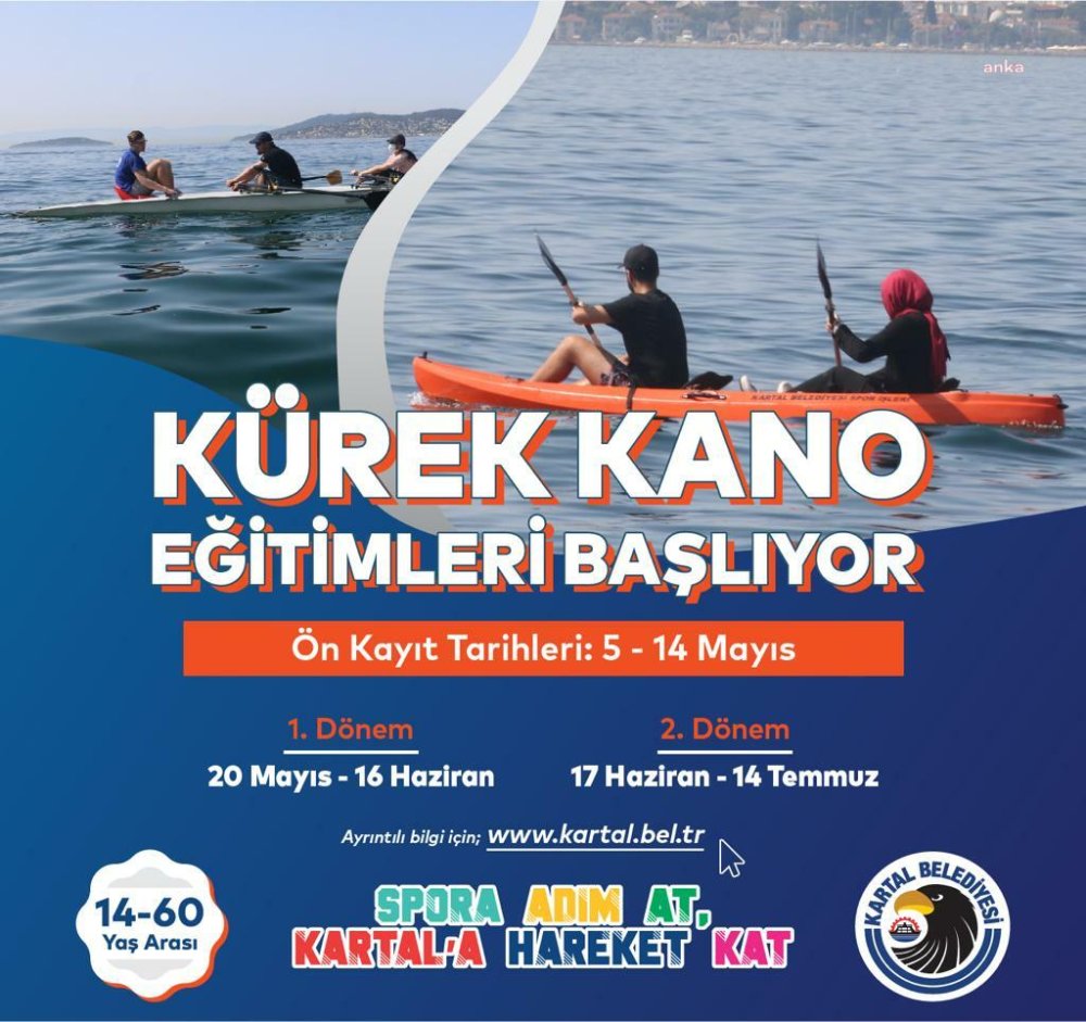 KARTAL BELEDİYESİ’NİN KÜREK VE KANO EĞİTİMLERİ BAŞLIYOR