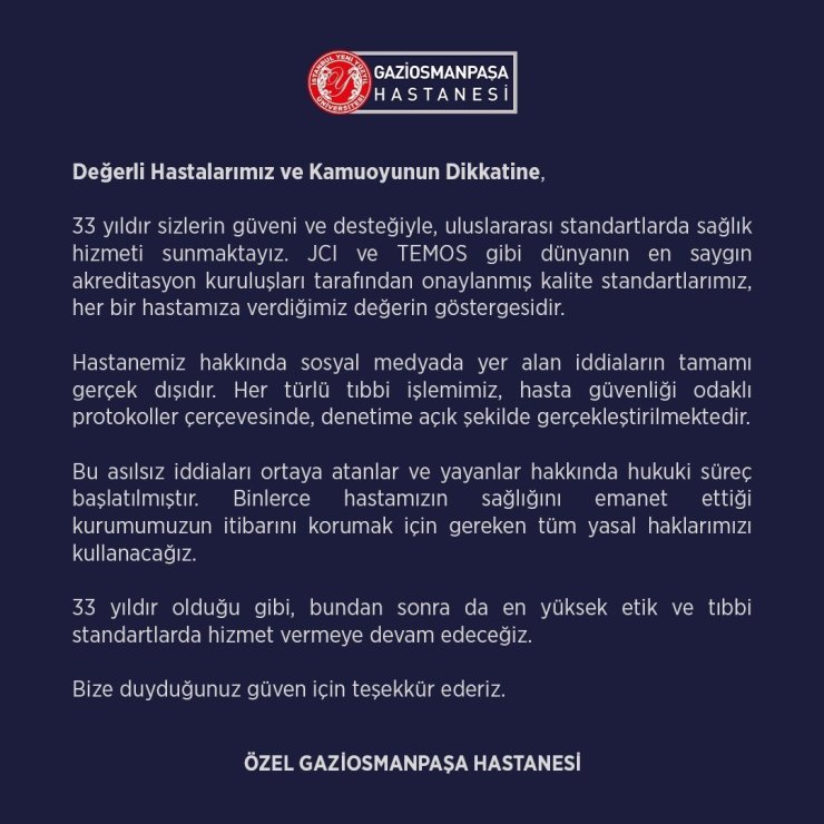 İSTANBUL’DA ÖZEL HASTANEDE ÇALIŞAN DOKTOR KENDİ HASTANESİNİ İHBAR ETTİ