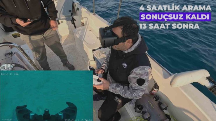 DENİZE DÜŞEN 107 BİN TL’LİK TELEFONU SUALTI DRONU İLE ÇIKARTTI