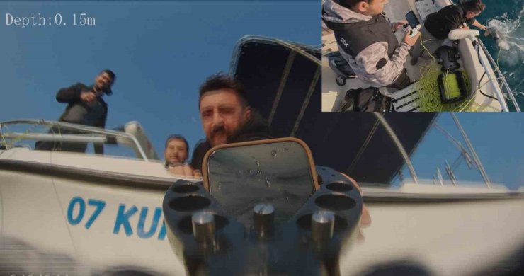 DENİZE DÜŞEN 107 BİN TL’LİK TELEFONU SUALTI DRONU İLE ÇIKARTTI
