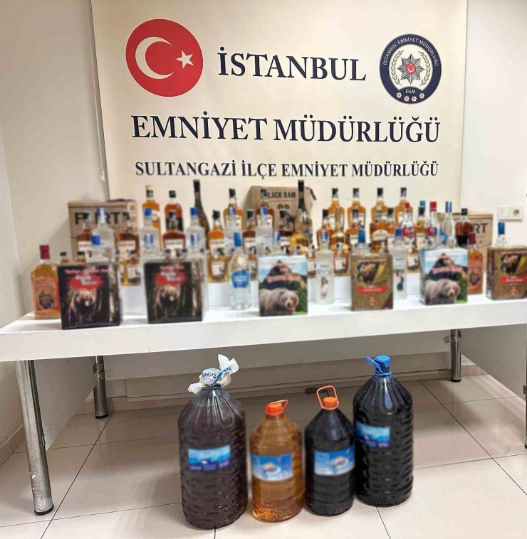 SULTANGAZİ’DE 801 LİTRE KAÇAK ALKOL ELE GEÇİRİLDİ, 1 ŞÜPHELİ GÖZALTINA ALINDI