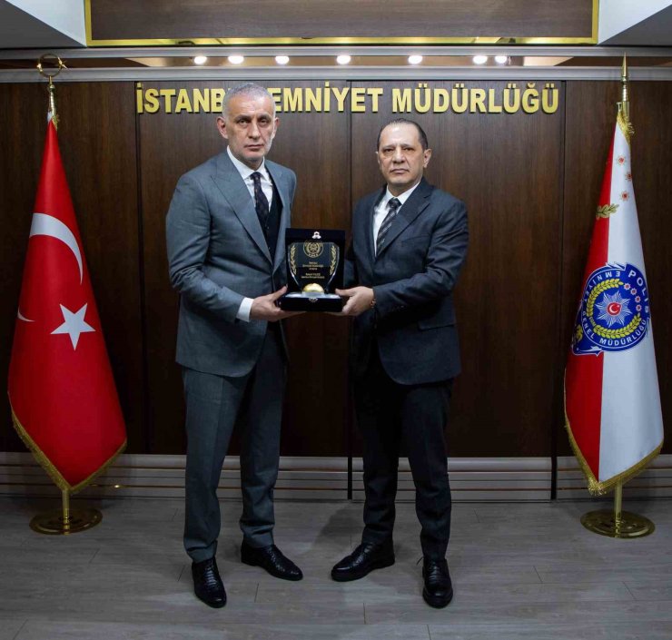 TFF BAŞKANI HACIOSMANOĞLU, İSTANBUL EMNİYET MÜDÜRÜ SELAMİ YILDIZ’I ZİYARET ETTİ