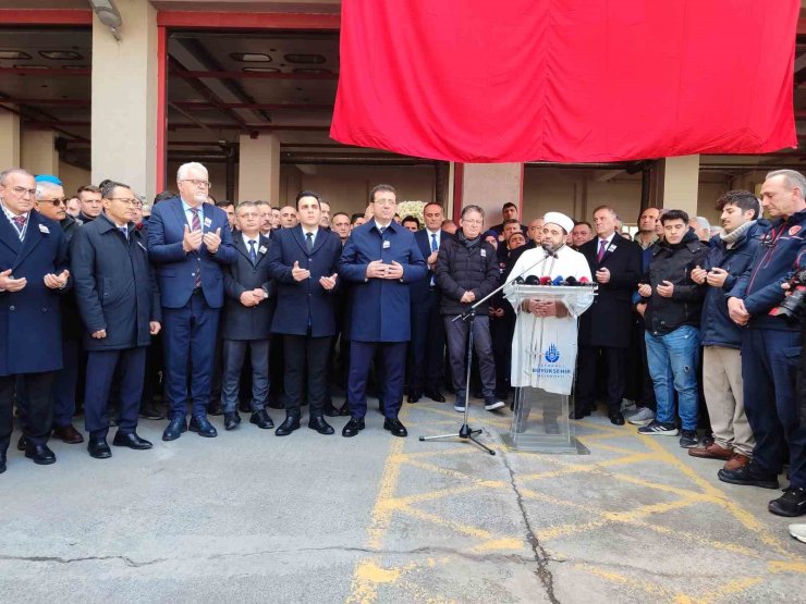 ŞEHİT İTFAİYE ERİ FURKAN SAYIN İÇİN BAĞCILAR İTFAİYE İSTASYONU’NDA TÖREN DÜZENLENDİ