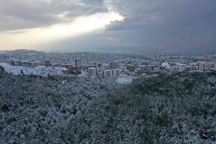 KAR YAĞIŞI SONRASI AYDOS ORMANI’NDA KARTPOSTALLIK GÖRÜNTÜLER OLUŞTU