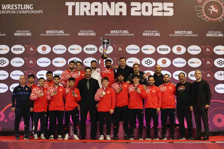 U23 SERBEST GÜREŞ MİLLİ TAKIMI, AVRUPA İKİNCİSİ OLDU