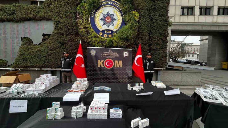 İSTANBUL’DA 235 MİLYON LİRALIK KAÇAK İLAÇ OPERASYONU