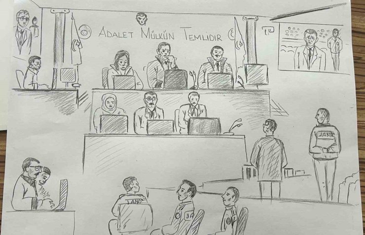 İHLAS HABER AJANSI ADLİYE RESSAMI İMAMOĞLU’NUN İFADELERİNİ BÖYLE ÇİZDİ