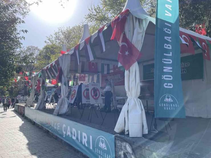İSTANBUL FETHİNİN MERKEZİNDE GAZZE ÇADIRI