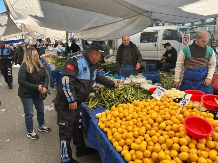 ZABITA MÜDÜRLÜĞÜ SEMT PAZARI’NDA DENETİM GERÇEKLEŞTİRDİ