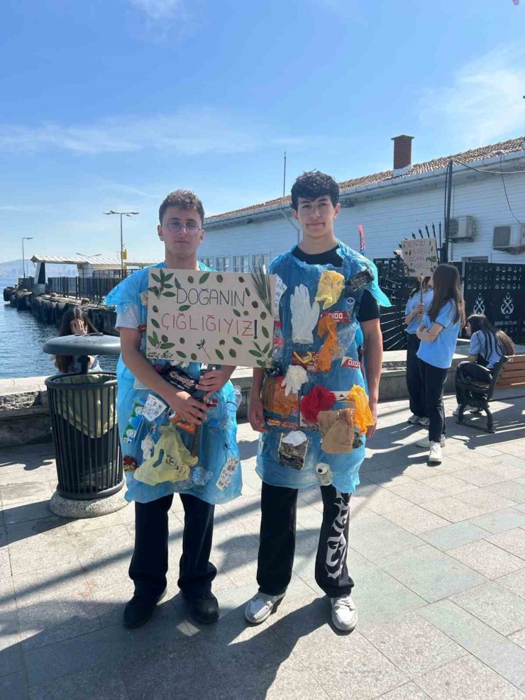 HEYBELİADA ÖĞRENCİLERİNDEN ÇEVRE KORUMA ÇAĞRISI