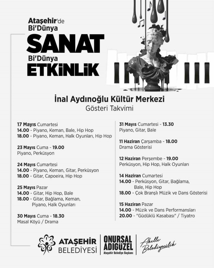ATAŞEHİR’DE ‘Bİ’ DÜNYA SANAT, Bİ’ DÜNYA ETKİNLİK’
