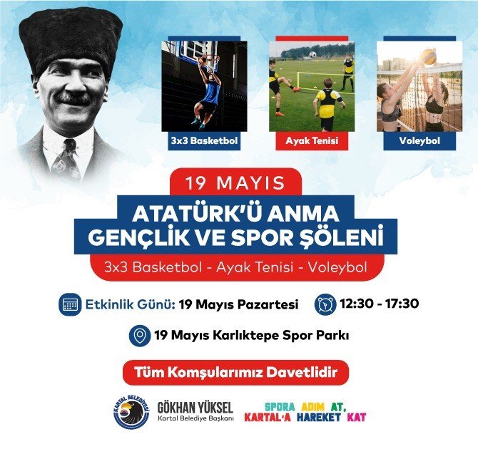 KARTAL BELEDİYESİ’NDEN 19 MAYIS’A YAKIŞIR KUTLAMA: SPOR VE SANATLA DOLU BİR BAYRAM