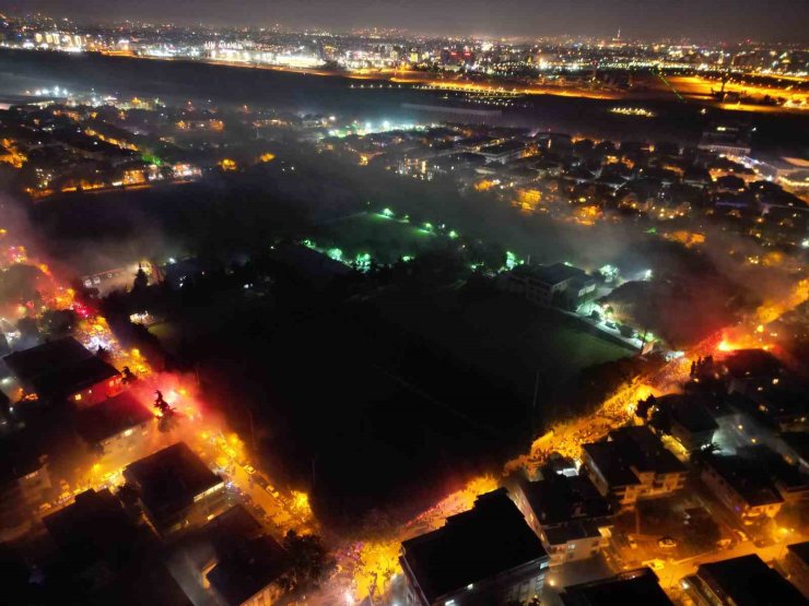 FLORYA’DA ŞAMPİYONLUK KUTLAMASI HAVADAN GÖRÜNTÜLENDİ