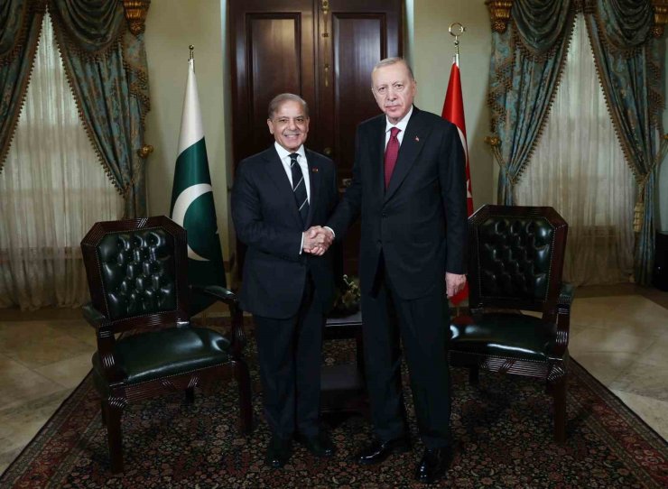 CUMHURBAŞKANI ERDOĞAN, PAKİSTAN BAŞBAKANI ŞERİF’İ KABUL ETTİ